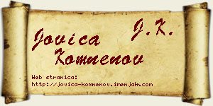Jovica Komnenov vizit kartica